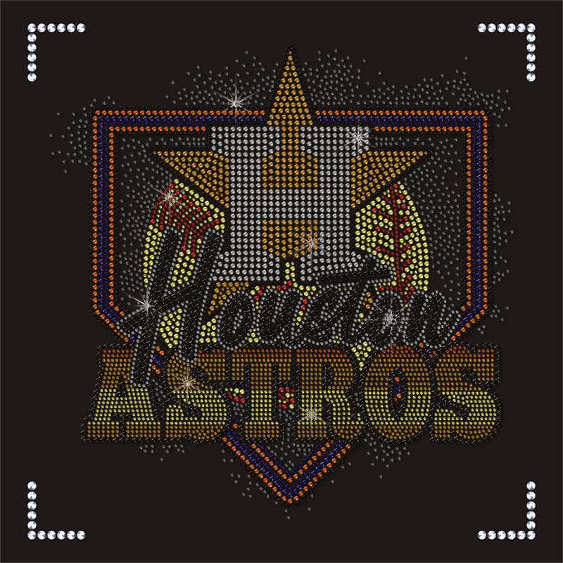 Houston Atros Template Pattern Rhinestone Transfer